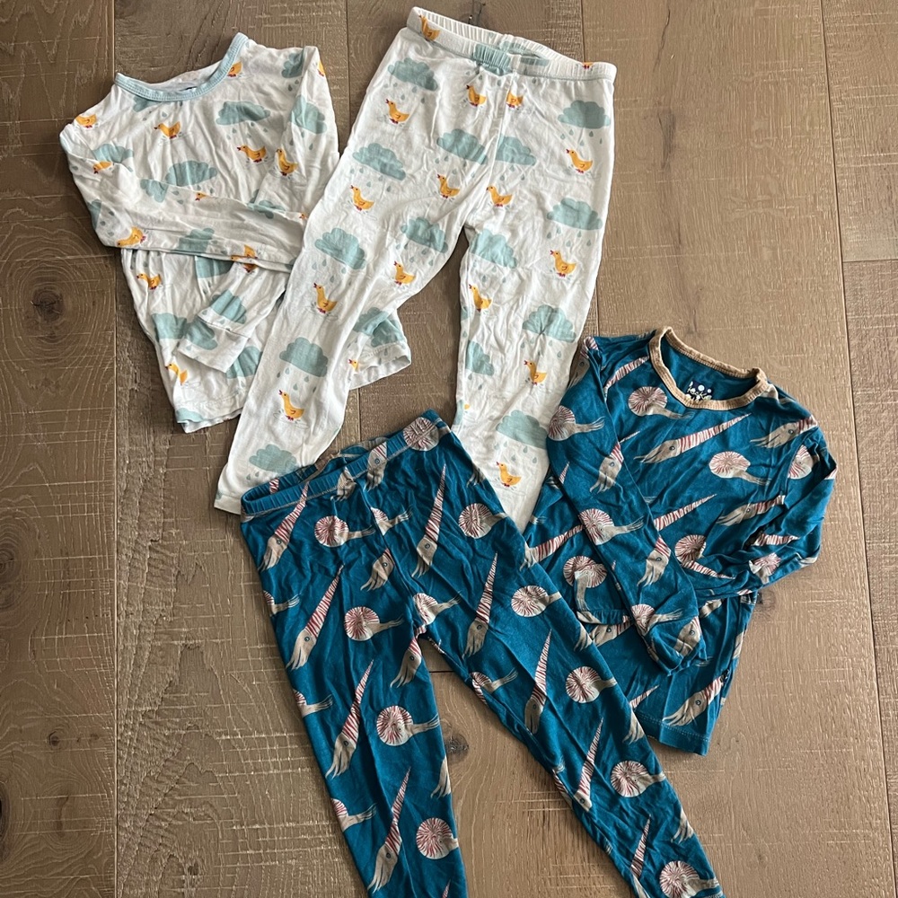 2 pair of Kickee Pants pjs